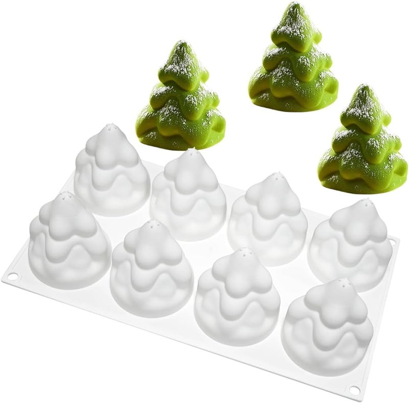 TUKE Christmas Tree Silicone Molds,Chocolate Fondant Cake Molds, 3D Non-Stick Food Grade Silica Gel Mould for Candies, Chocolate, Ice Cube DIY Tools (Christmas Tree I) - Image 4